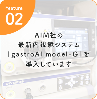 AIM社の最新内視鏡システム「gastroAI model-G」を導入しています